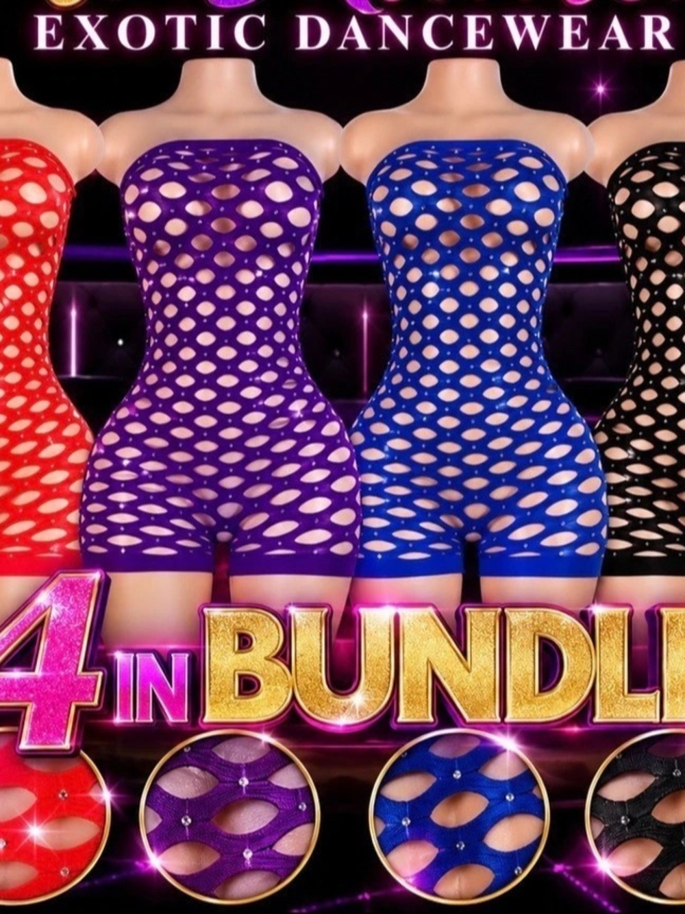 4-Piece Cutout Romper Bundle